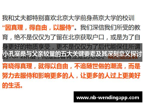 小孔塞桑与父亲较量的五大关键要素及其深刻意义探讨